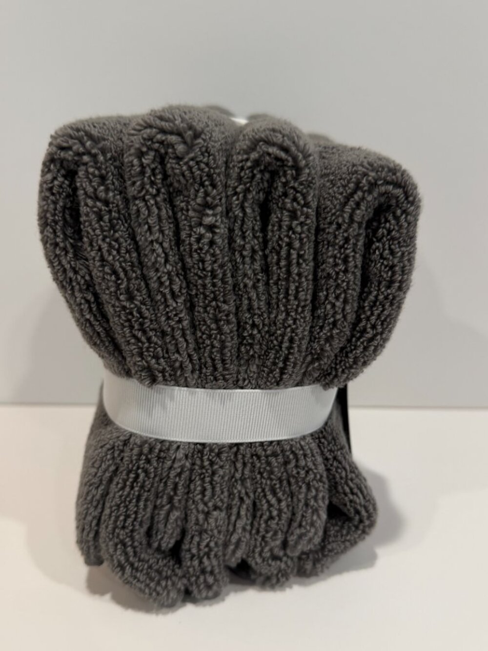 Brooks Brothers Washcloths Set of 4 Charcoal Gray Zero Twist Solucell 13x13" NWT - Picture 7 of 12